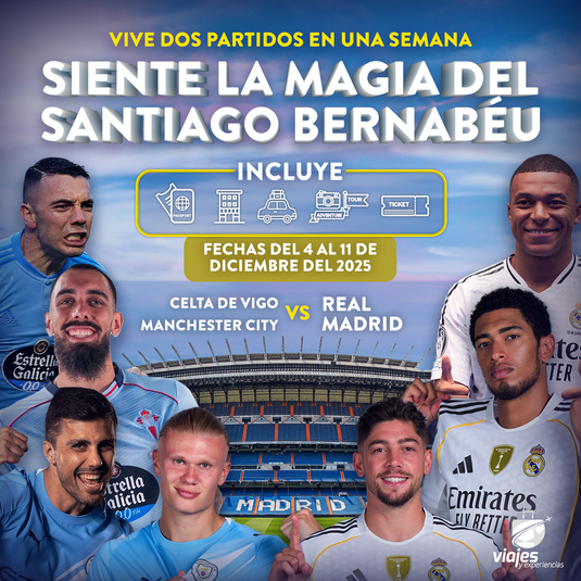 Paquete BÁSICO Real Madrid - Manchester City 12/25